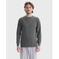 thumbnail image 1 of Hanes Beefy Men's Long Sleeve T-Shirt, Cotton Smoke Gray S, 1 of 4
