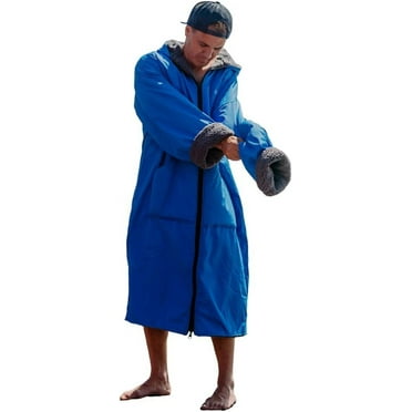 Oversized Waterproof Swim Parka – Windproof & Fleece-Lined Changing Poncho For Surfers, Swimmers & Outdoor Use