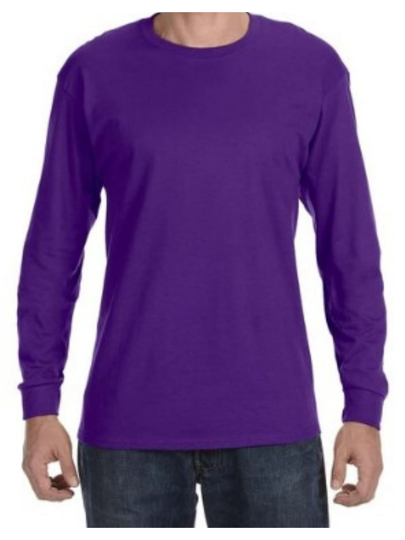 Adult Long Sleeve Tee Purple - Walmart.com
