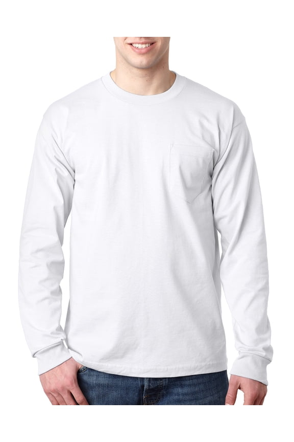 Adult Long-Sleeve Tee With Pocket