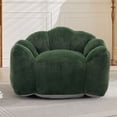 thumbnail image 1 of Adult Lotus Compression Bean Bag Sofa with Pull Ring, Faux Fur Lounge Chair, High-Density Foam, No Assembly Required, Anti-Fouling & Non-Slip Base for Living Room Bedroom  RLB, 1 of 11