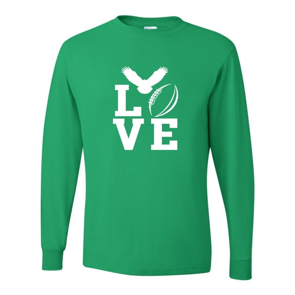 Adult Love Football Philadelphia Long Sleeve T-Shirt