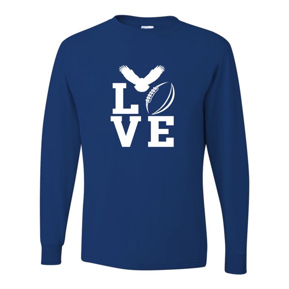 Adult Love Football Philadelphia Long Sleeve T-Shirt