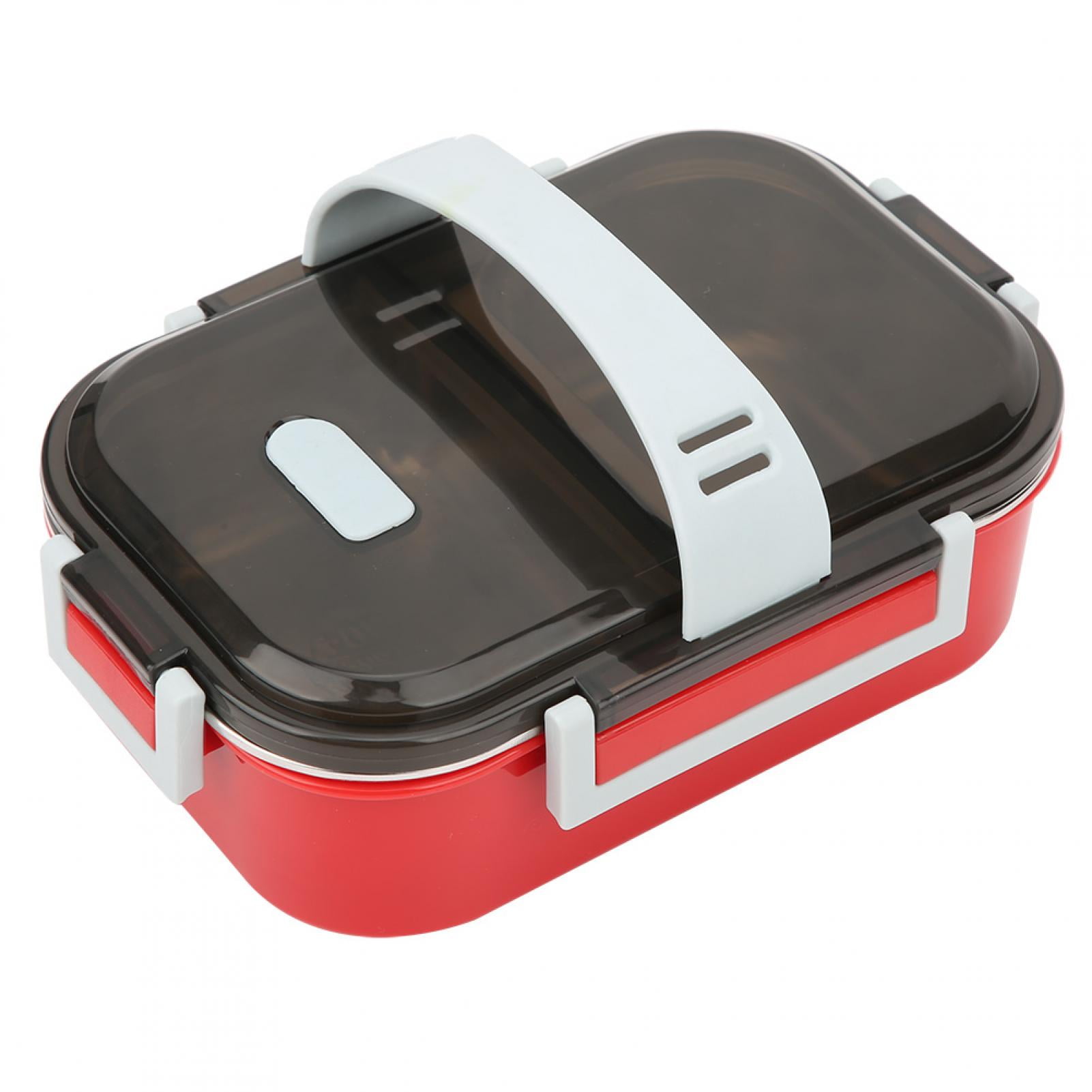 Adult Lunch Boxes, Adult Desktop Lunch Boxes with Compartments, Lunch Box Accessories, Tray[Red