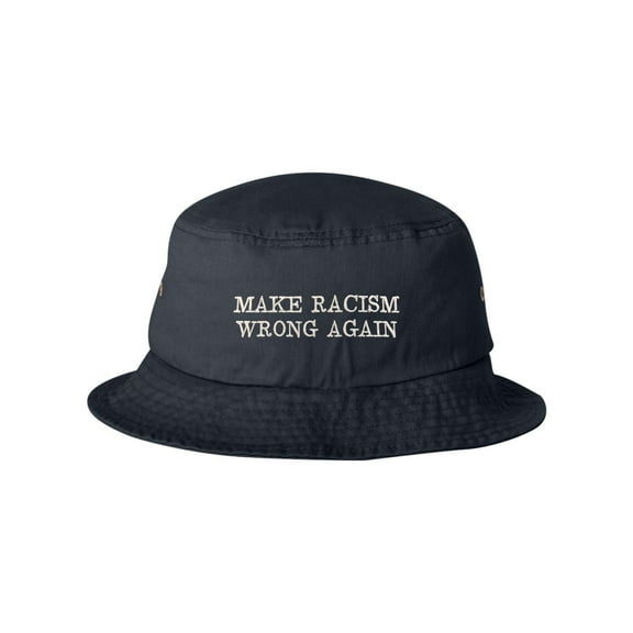Adult Make Racism Wrong Again Embroidered Bucket Cap Dad Hat