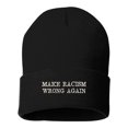 thumbnail image 1 of Adult Make Racism Wrong Again Embroidered Cuffed Knit Beanie Cap, 1 of 1
