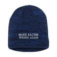thumbnail image 1 of Adult Make Racism Wrong Again Embroidered Marled Knit Beanie Cap, 1 of 1