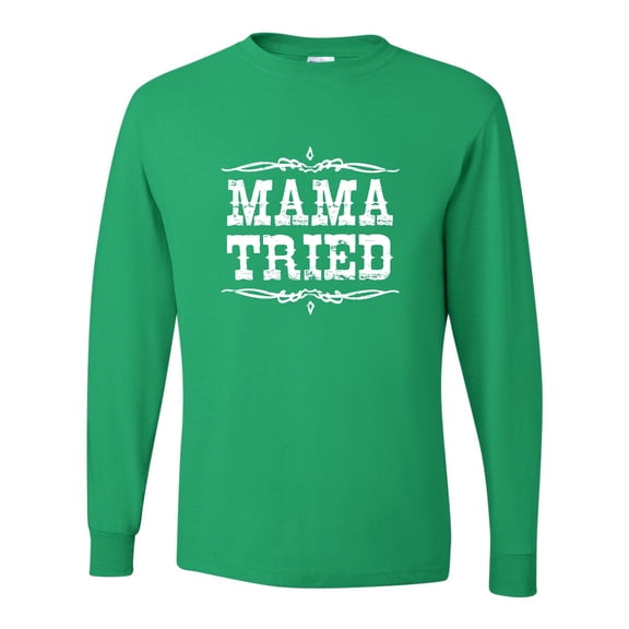 Adult Mama Tried Retro Country Music Long Sleeve T-Shirt