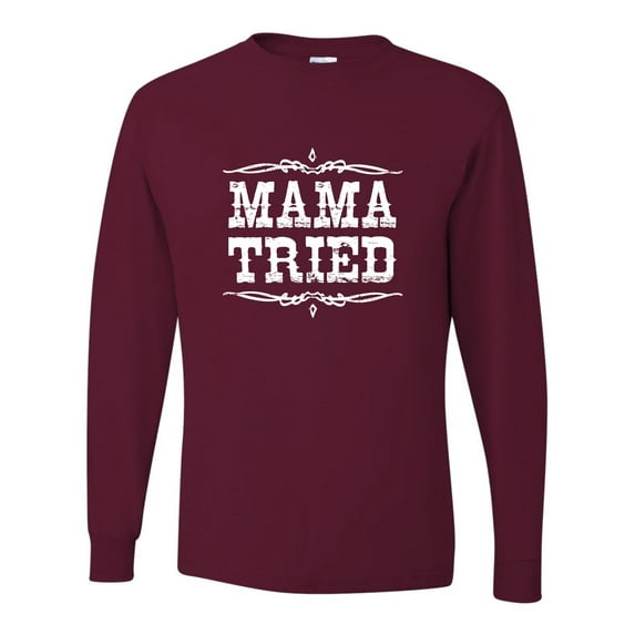 Adult Mama Tried Retro Country Music Long Sleeve T-Shirt