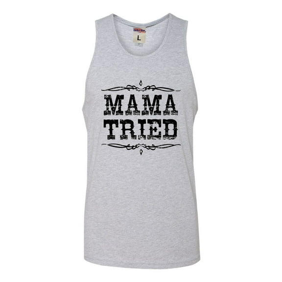Adult Mama Tried Retro Country Music Sleeveless Tank Top Cotton T-Shirt