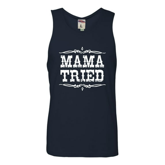 Adult Mama Tried Retro Country Music Sleeveless Tank Top Cotton T-Shirt