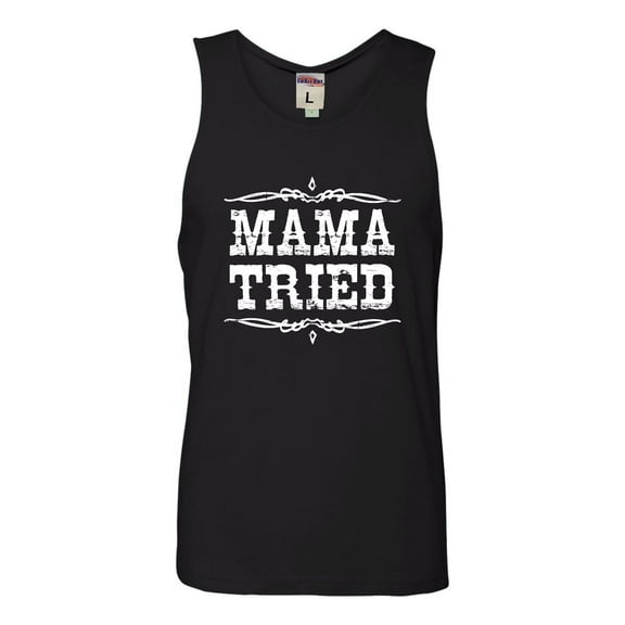 Adult Mama Tried Retro Country Music Sleeveless Tank Top Cotton T-Shirt