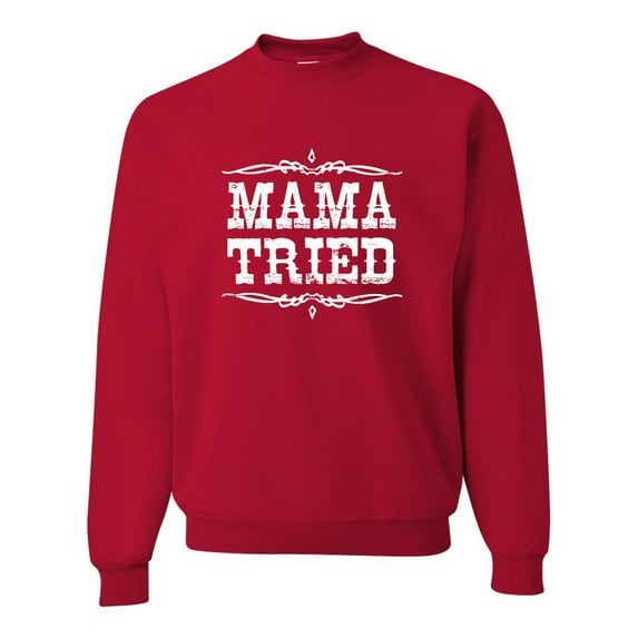 Adult Mama Tried Retro Country Music Sweatshirt Crewneck