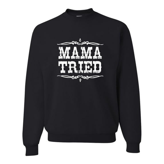 Adult Mama Tried Retro Country Music Sweatshirt Crewneck