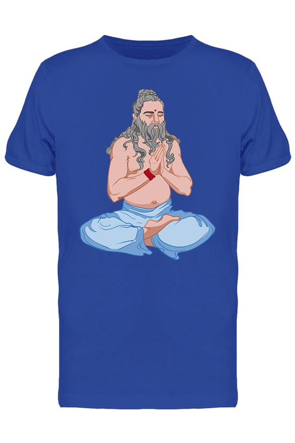 Adult Man With Long Gray Beard T-Shirt Men -Image by Shutterstock, Male Medium