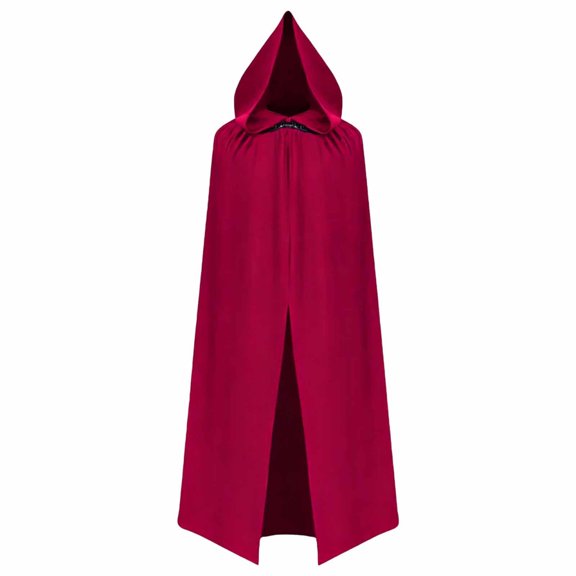 Adult Medieval Hooded Cloak Renaissance Priest Wizard Robe Halloween Costume
