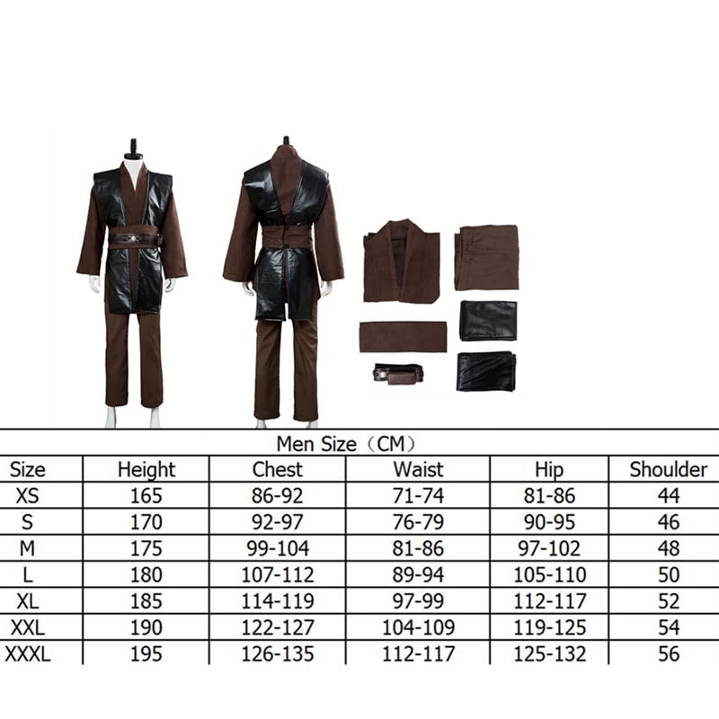 Adult Men Anakin Cosplay Fantasy Movie Space Battle Roleplaying Costume