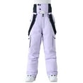 thumbnail image 1 of Adult Men Casual Pants Men Cargo Pants with Pockets Slim Men's Solid Colour Windproof Winter Outdoor Warm Thickened Double Shoulder Ski Trousers Sport Comfort Trousers with Side Double Pockets, 1 of 6