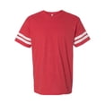 thumbnail image 1 of Adult Men Football Fine Jersey Tee Color Vintage Red/ White Large Size, 1 of 4