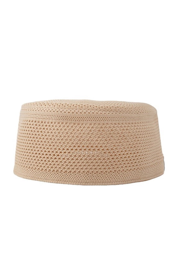 Adult Men Knitting Prayer Hat Traditional Indian Round Hat Turban Caps Kufi Round Caps Headwear