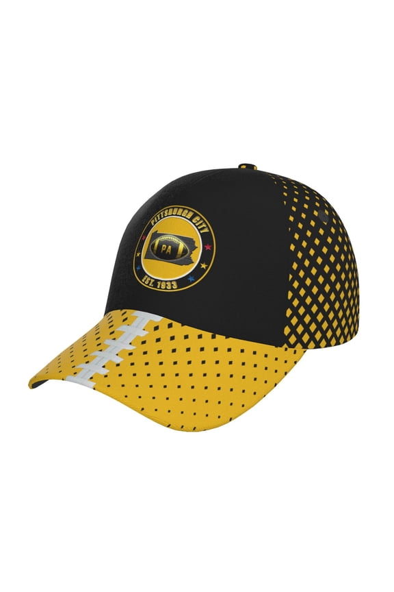 Adult Men Women Football Caps Hats Pittsburgh City Pennsylvania State PA Adjustable Printed Hat Cap for Sports Fans