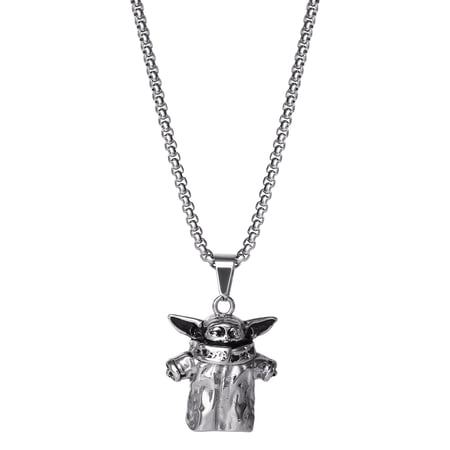 Star Wars Adult Men's Character Stainless Steel "The Child" Pendant, 22"