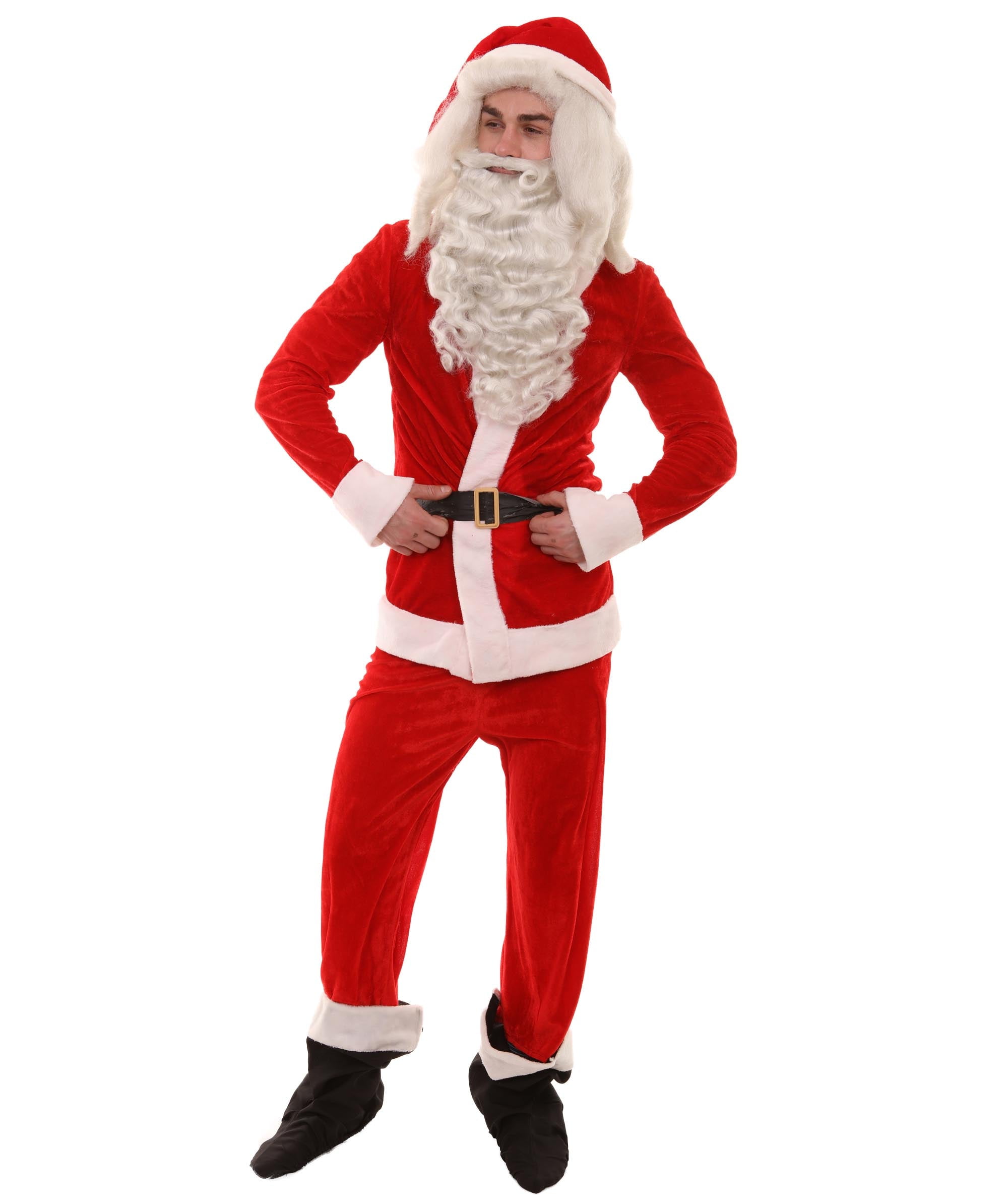 Adult Men's Classic Santa Claus Suit Costume Red Christmas Costume