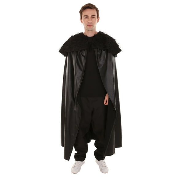 Adult Men's Faux Fur Cape | Black Halloween Costume