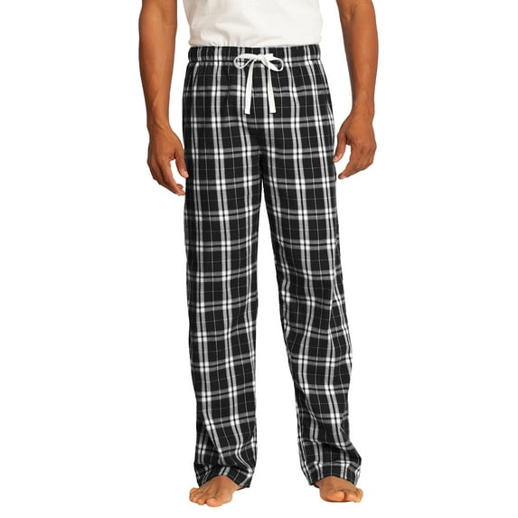 Adult Men's Flannel Plaid Pant Color Black 3X-Large Size