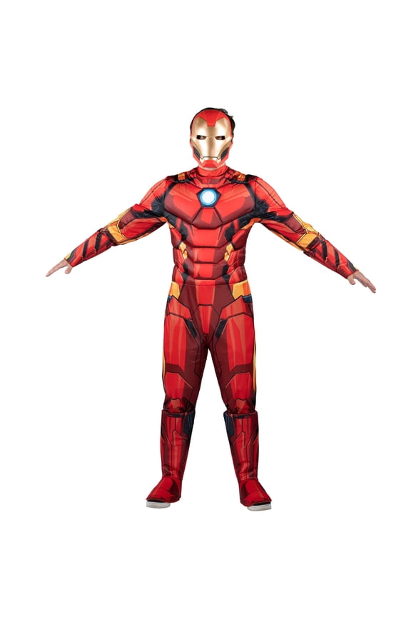 Morris Costumes JWC0968M Qualux Marvel Iron Man Jumpsuit Costume for Adults - Medium