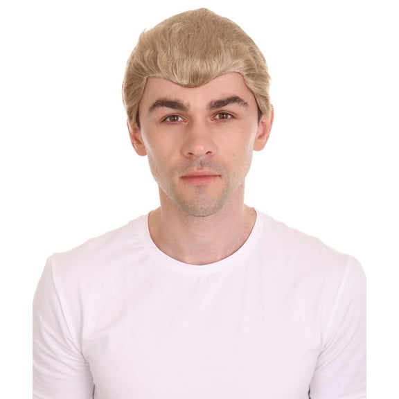 Adult Men's Movie Wig | Gold Color TV/Movie Wigs | Premium Breathable Capless Cap Synthetic Fibers