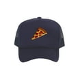 thumbnail image 1 of Adult Men's Pepperoni Pizza Slice Rope Foam Trucker Hat, Navy, 1 of 2