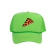 thumbnail image 1 of Adult Men's Pepperoni Pizza Slice Rope Foam Trucker Hat, Neon Green, 1 of 2