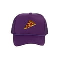 thumbnail image 1 of Adult Men's Pepperoni Pizza Slice Rope Foam Trucker Hat, Purple, 1 of 2