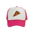 thumbnail image 1 of Adult Men's Pepperoni Pizza Slice Rope Foam Trucker Hat, White/Hot Pink, 1 of 2
