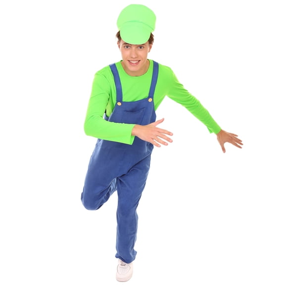 Adult Men's Plumber Costume | Green Halloween Costume