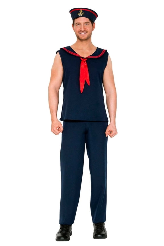 Adult Men's Sailor Navy Red Costume