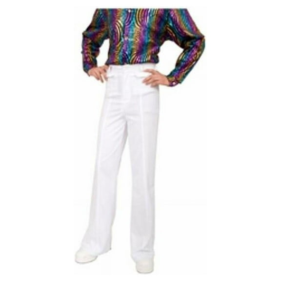 Adult Men's White Disco Pants