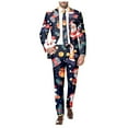 thumbnail image 1 of Adult Mens Christmas Suits 2 Piece Funny One Button Xmas Reindeer Jacket Tuxedo And Trousers Set Slim Fit Winter Party Ugly Mens Suits, 1 of 6