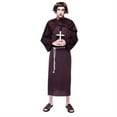 thumbnail image 1 of Adult Mens Monk Costume Brown Robe with Sash & Belt, 1 of 2