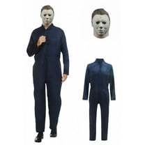 Adult Michael Myers Halloween Costume, Men's Movie-Accurate Coverall Jumpsuit Sizes LXL