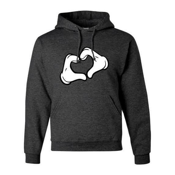 Adult Mickey Heart Hands Sweatshirt Hoodie