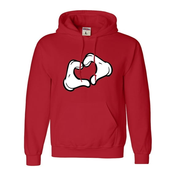 Adult Mickey Heart Hands Sweatshirt Hoodie