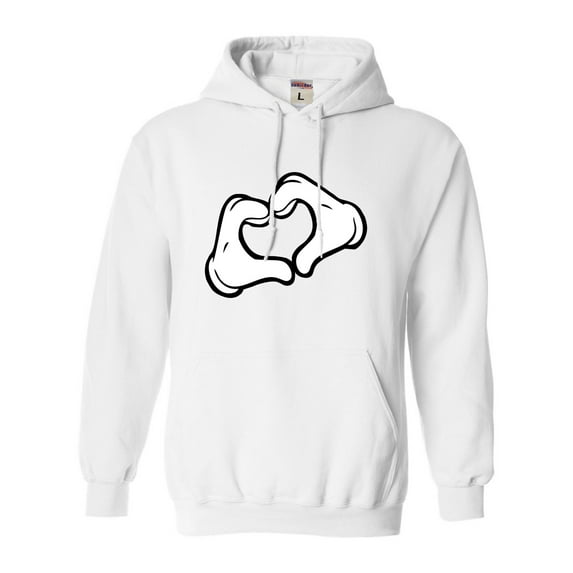 Adult Mickey Heart Hands Sweatshirt Hoodie
