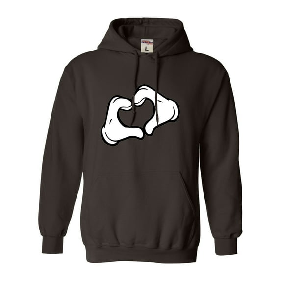 Adult Mickey Heart Hands Sweatshirt Hoodie