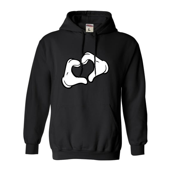 Adult Mickey Heart Hands Sweatshirt Hoodie