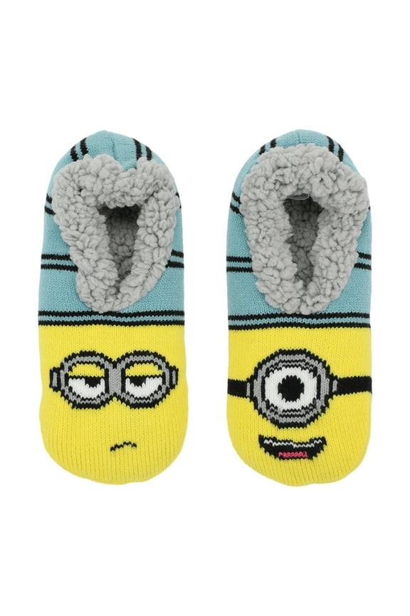 Adult Minions Slipper Socks: Cozy Despicable Me Loungewear-S