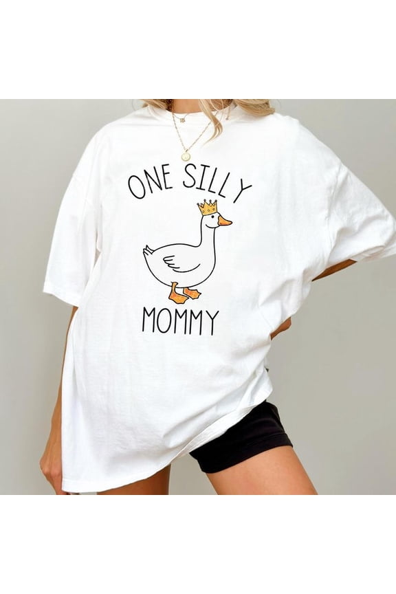 Adult _ Mom of the Birthday Baby Shirt _ One Silly Goose Mommy _ First Birthday Matching Outfit _ Funny Mom _ Goose Theme Birthday