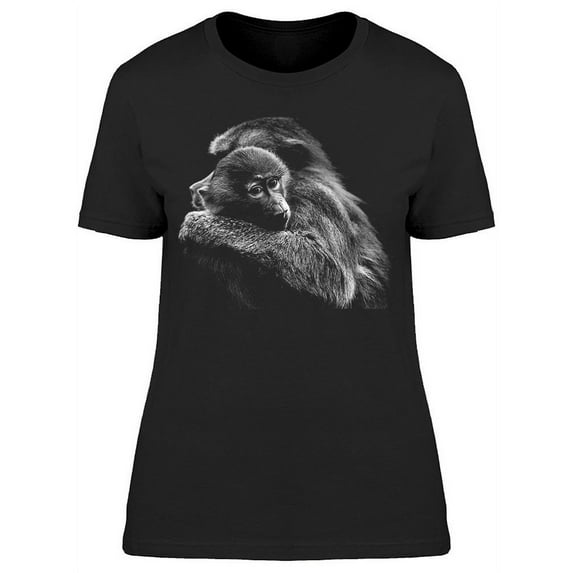 Adult Monkey Hugging A Baby T-Shirt Women -Image by Shutterstock, Female Small