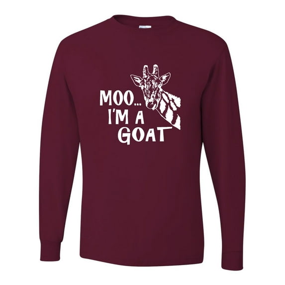 Adult Moo....I'm A Goat Funny Animal Long Sleeve T-Shirt